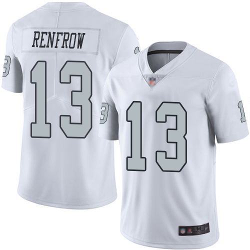 Men Oakland Raiders Limited White Hunter Renfrow Jersey NFL Football #13 Rush Vapor Untouchable Jersey->oakland raiders->NFL Jersey